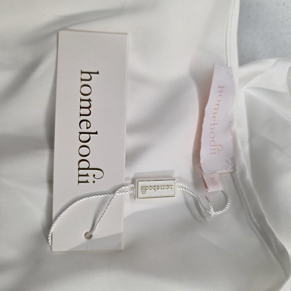 Homebodii Pricilla fringe Luxury White Satin Robe - Picture 15 of 16